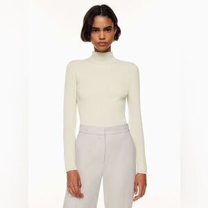 Aritzia Babaton Amer Sculpt Knit Mockneck Sweater Size Large